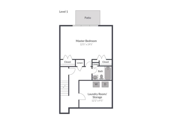 4 Bedroom 2.5 Bath Townhome Floor Plan at The Brook at Columbia, Columbia, MD