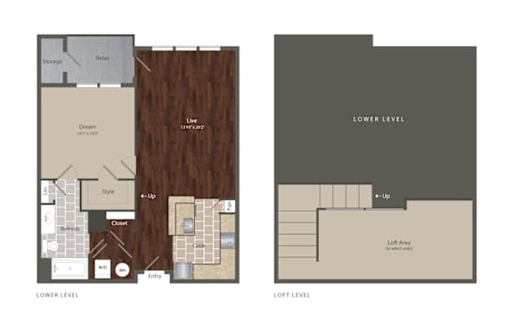 AA2L Floor Plan Unit at Prairie Crossing in Farmers Branch, TX