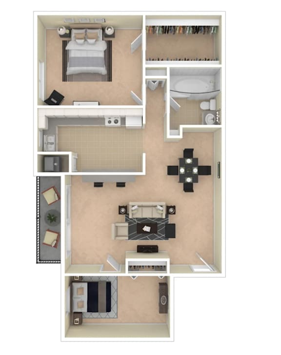 B1R Floor Plan at Meadows at Capital Heights Apartments in Capitol Heights, MD