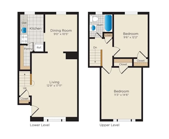 TH01 Floorplan at Falkland Chase, Silver Spring