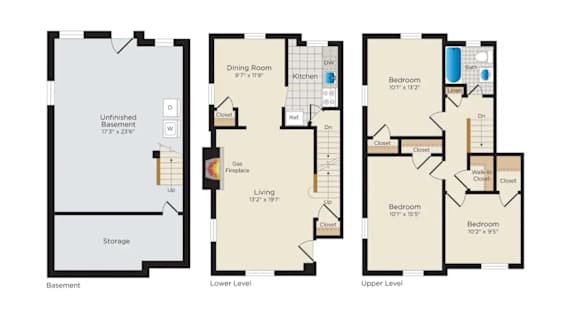 TH04 Floorplan at Falkland Chase, Silver Spring