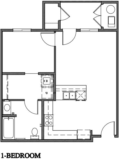 Floor Plan  1 bedroom floorplan