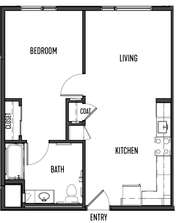 Floor Plan  a floor plan of a house with a bedroom and a living room