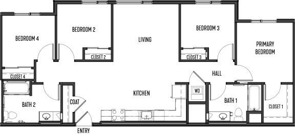 Floor Plan  the plan of the first floor of the bungalow