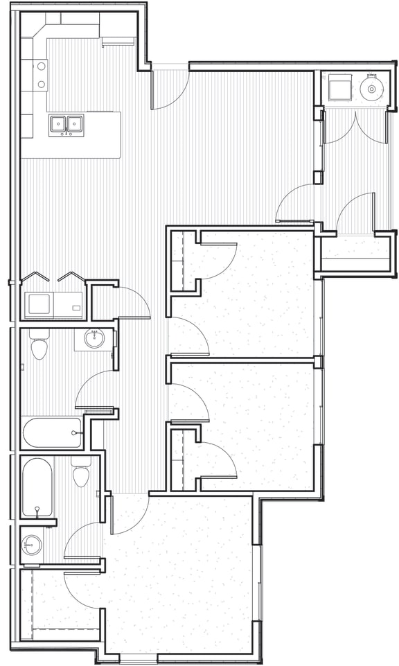 Riverbend Family 3 Bed 2 Bath 1022 SF