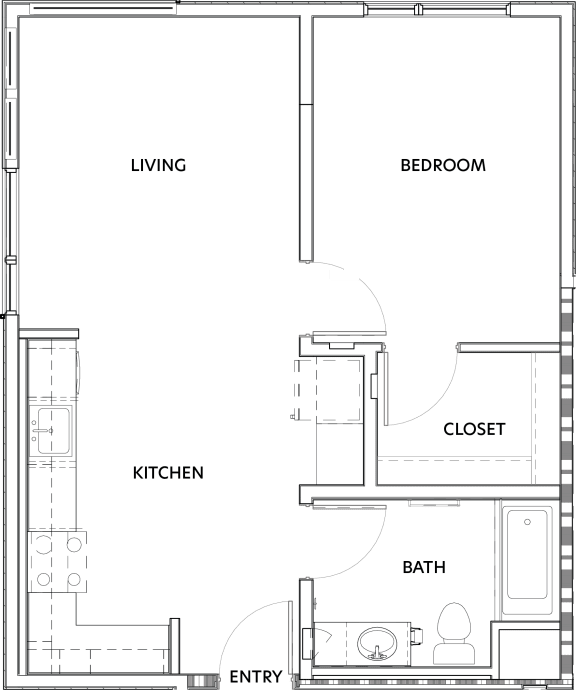 a floor plan of a small apartment