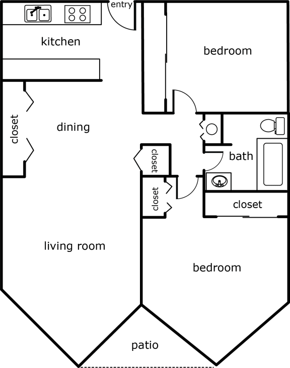 a plan of a floorplan of a green apartment building