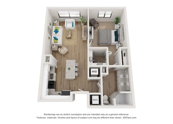 Floor Plan  a 1 bedroom floor plan  summit