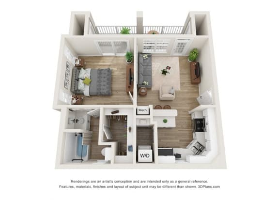 bedroom floor plan  1 bedroom apartment  the residences at