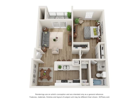 a 1 bedroom floor plan  summit  503 sq ft