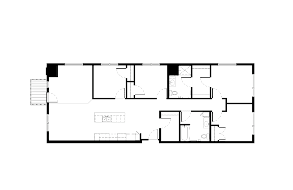 a floor plan of a four bedroom