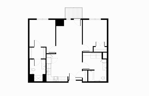 a floor plan of a two bedroom