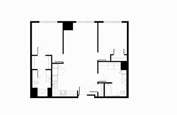 a floor plan of a two bedroom
