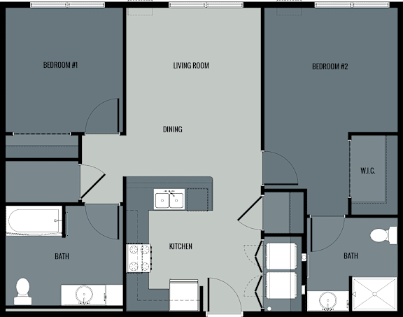 the blueprint of a floor plan of a apartment