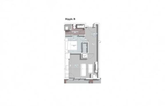 A floor plan of a building with rooms labeled Ripple B.