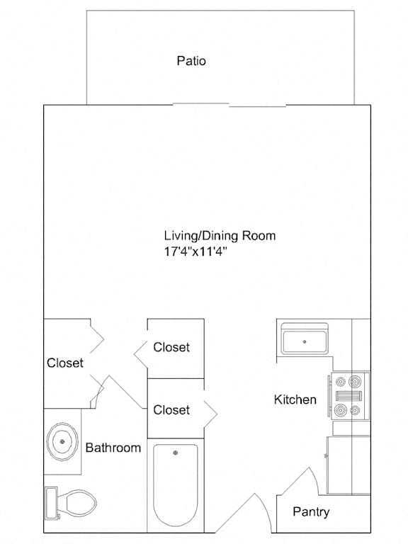 a floor plan of a bedroom apartment