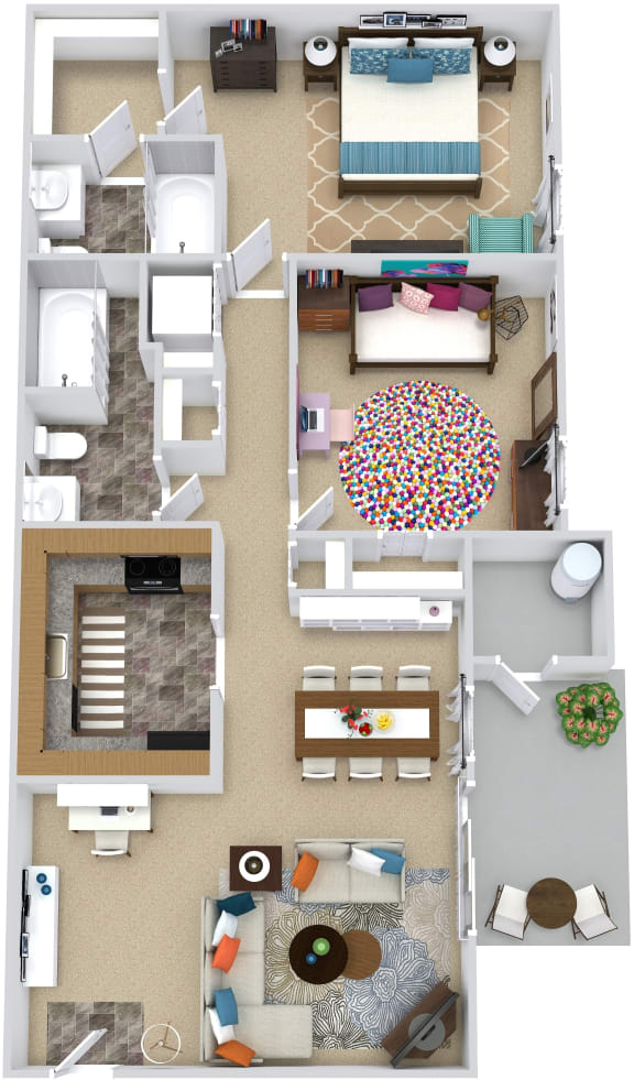 a floor plan of a house with a living room and a dining room