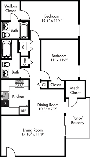 a floor plan of a house with a kitchen and a living room