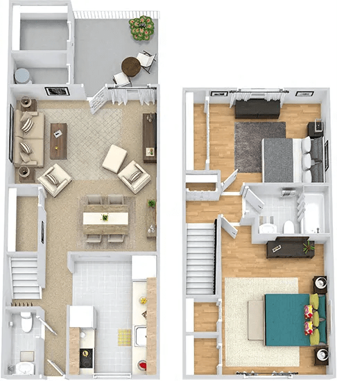  Floor Plan Oxford Townhome Renovated