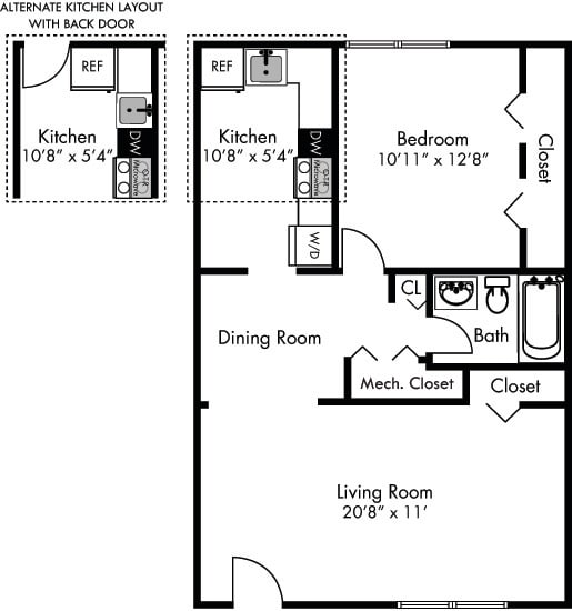 a floor plan of a house with a bedroom and a living room