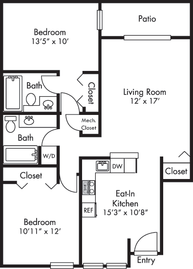 a floor plan of a house with a bedroom and a living room