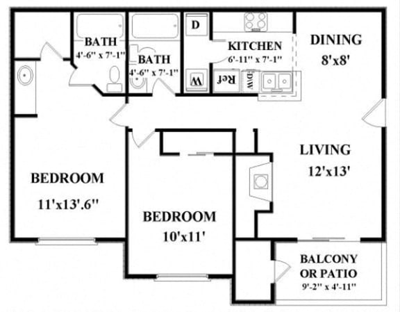 a floor plan of a house with bedrooms and a living room