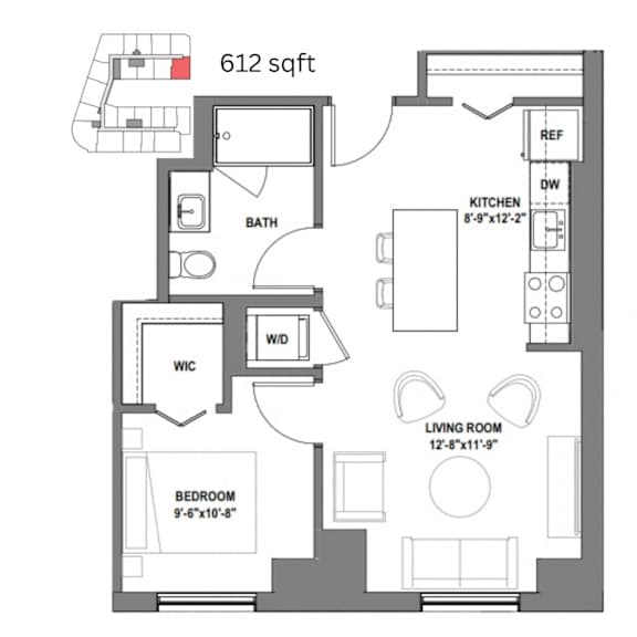 floor plan of the upper level of a town house