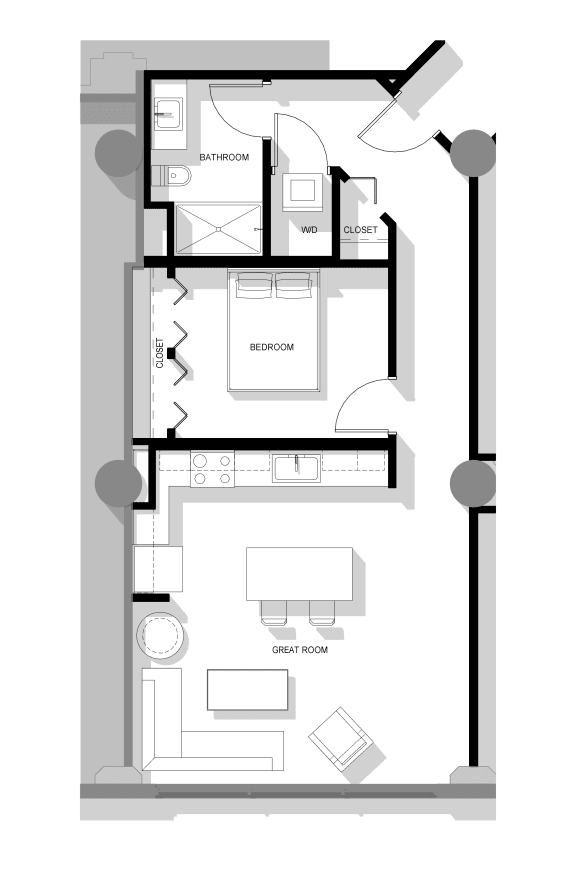 a floor plan of a small house