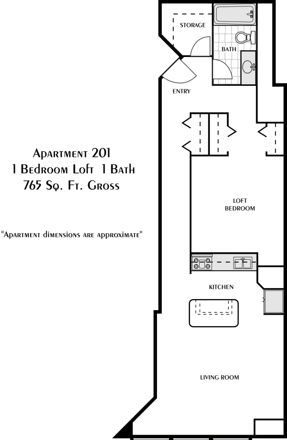 a floor plan of a 1 bedroom loft 1 bath house plan