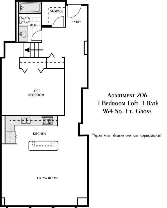 a floor plan of a house with a bedroom and a living room