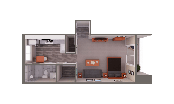Studio_500 sqft at 151 Ocean Road LLC, Rhode