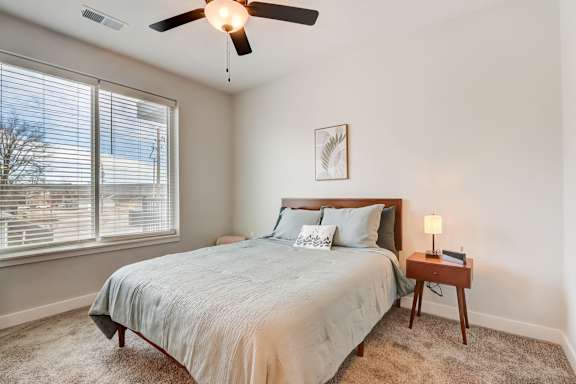 Bedroom with Oversized Windows at Wesmont, Indianapolis