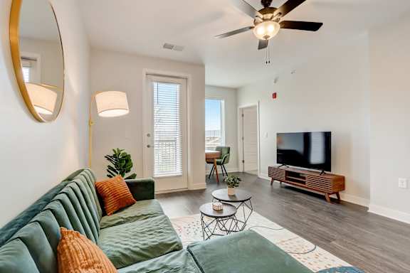 Living Room with Television at Wesmont, Indianapolis