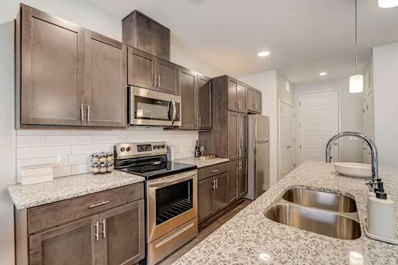 Kitchen with Sink at Wesmont, Indianapolis, 46202