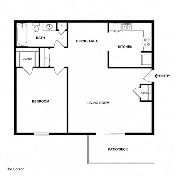 A black and white floor plan of a house layout.