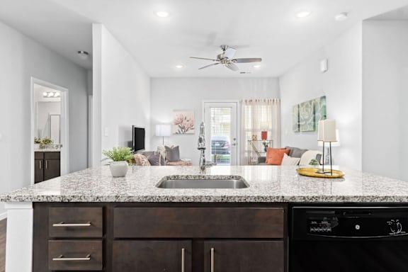 Modern Kitchen with Dark Wood cabinets at Highview Pointe, Louisville, 40228