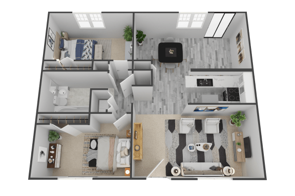 the townsend floor plan 1 bedroom 1 bath