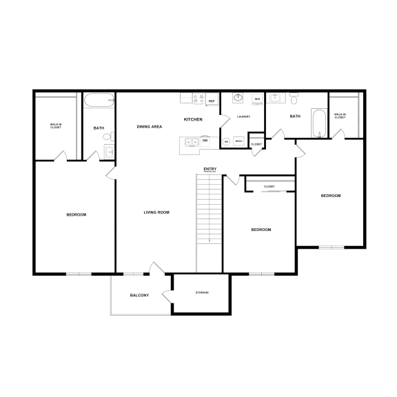 a floor plan of a house with different floors