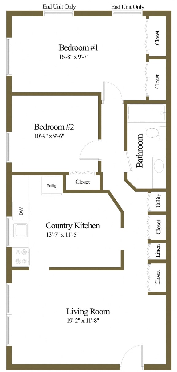 2 bedroom 1 bathroom Cardiff  at Arbuta Arms Apartments*, Baltimore, 21230