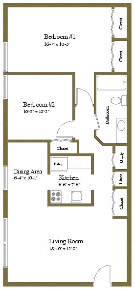 2 bedroom 1 bathroom Carlton   at Arbuta Arms Apartments*, Baltimore, 21230