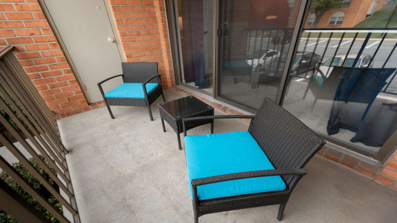 Private balcony at Cromwell Valley Apartments, Maryland, 21286