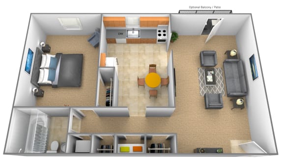 our apartments showcase a spacious floor plan with an open concept