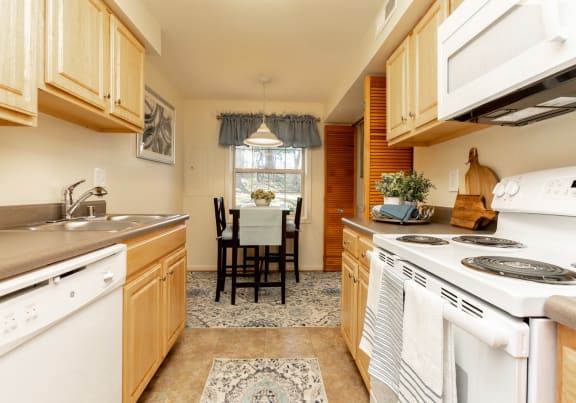 Fully equipped eat in kitchen at Spring Hill Townhomes