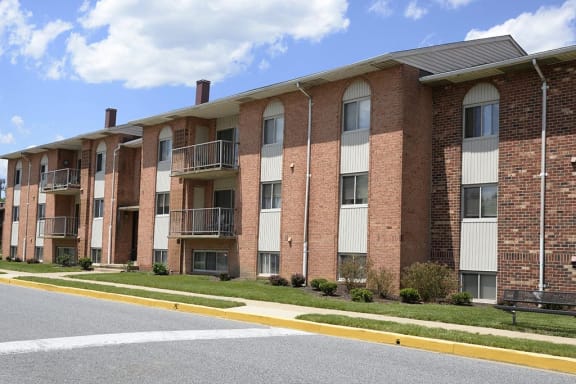 Exterior Landscape at Windsor House Apartments*, Baltimore, Maryland