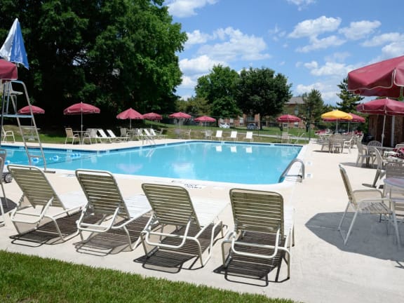 Poolside Relaxing Chairs at Windsor House Apartments*, Baltimore, Maryland