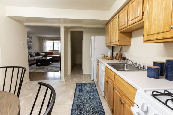 Kitchen With Dining at Somerset Woods Townhomes, Maryland, 21144