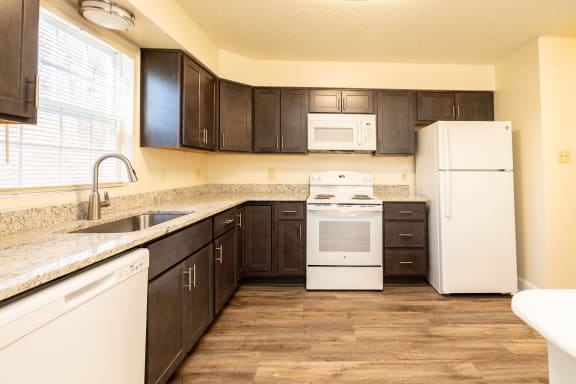Modern Kitchen With Stainless Steel Appliances And Double Door Refrigerators at Village of Pine Run Apartments & Townhomes*, Baltimore, MD