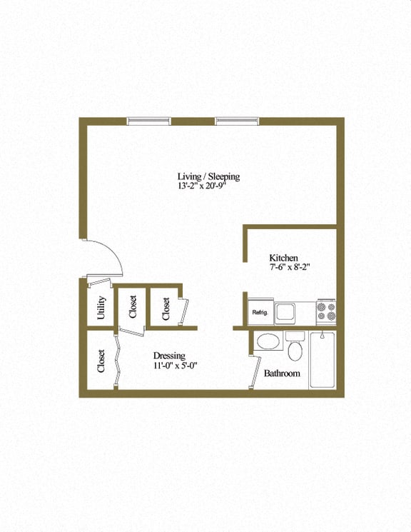 the floor plan for the apartment