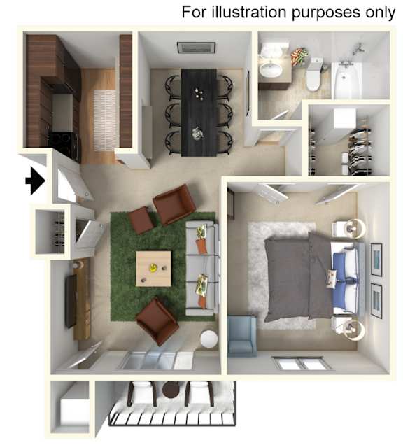 Floor Plan  A series of images showing different room layouts for illustration purposes.