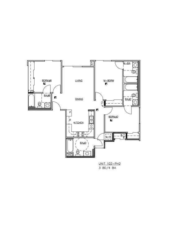 Selby Venti - Floor Plans for Units 102, 202, 302, PH2